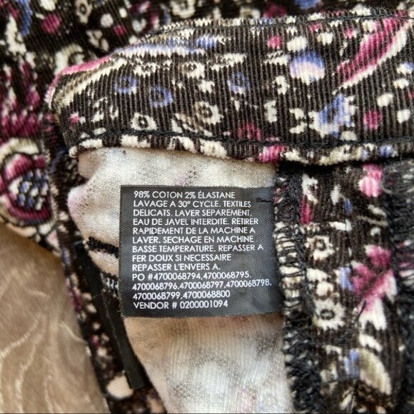 Club Monaco Floral Corduroy Skinny Jeans - Picture 11 of 11